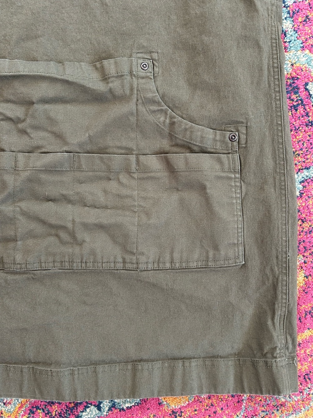 Duluth Trading Co. | Women’s Olive Green Sleeveless Flex Fire Hose Apron Dress L - Picture 9 of 16
